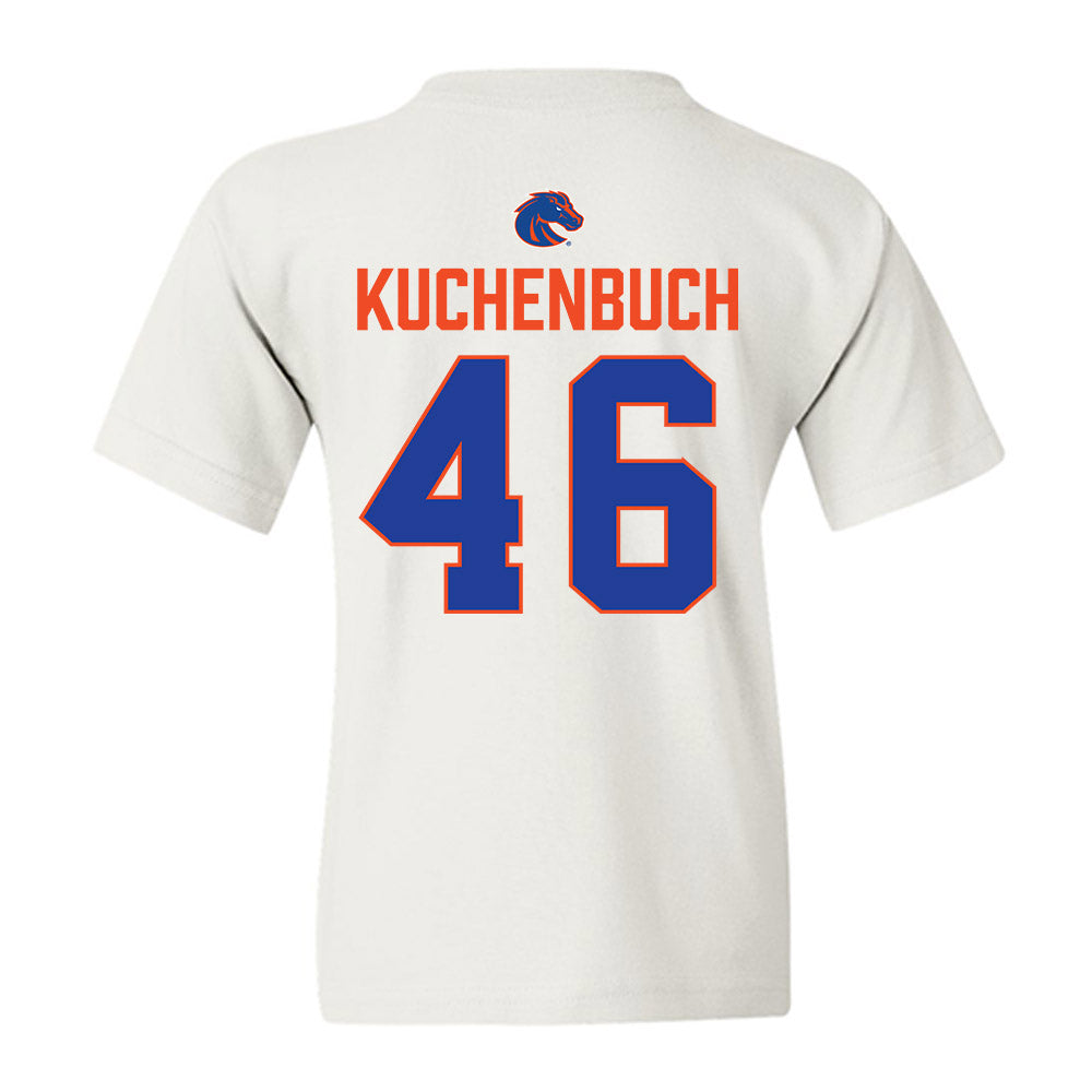 Boise State - NCAA Football : Carter Kuchenbuch - 3-Peat Conference Champs Youth T-Shirt-1