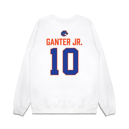 Boise State - NCAA Football : Derek Ganter Jr. - 3-Peat Conference Champs Premium Crewneck Sweatshirt-1