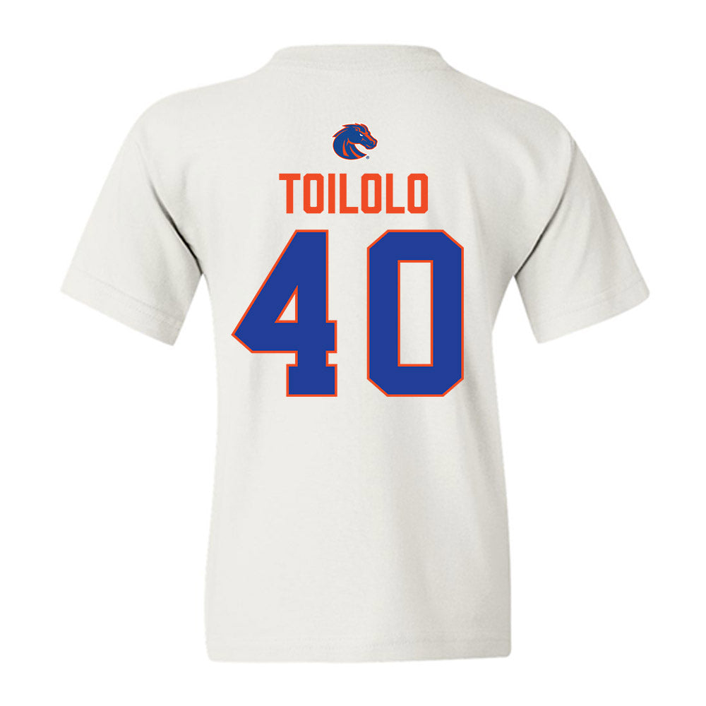 Boise State - NCAA Football : De'Shawn Toilolo - 3-Peat Conference Champs Youth T-Shirt-1