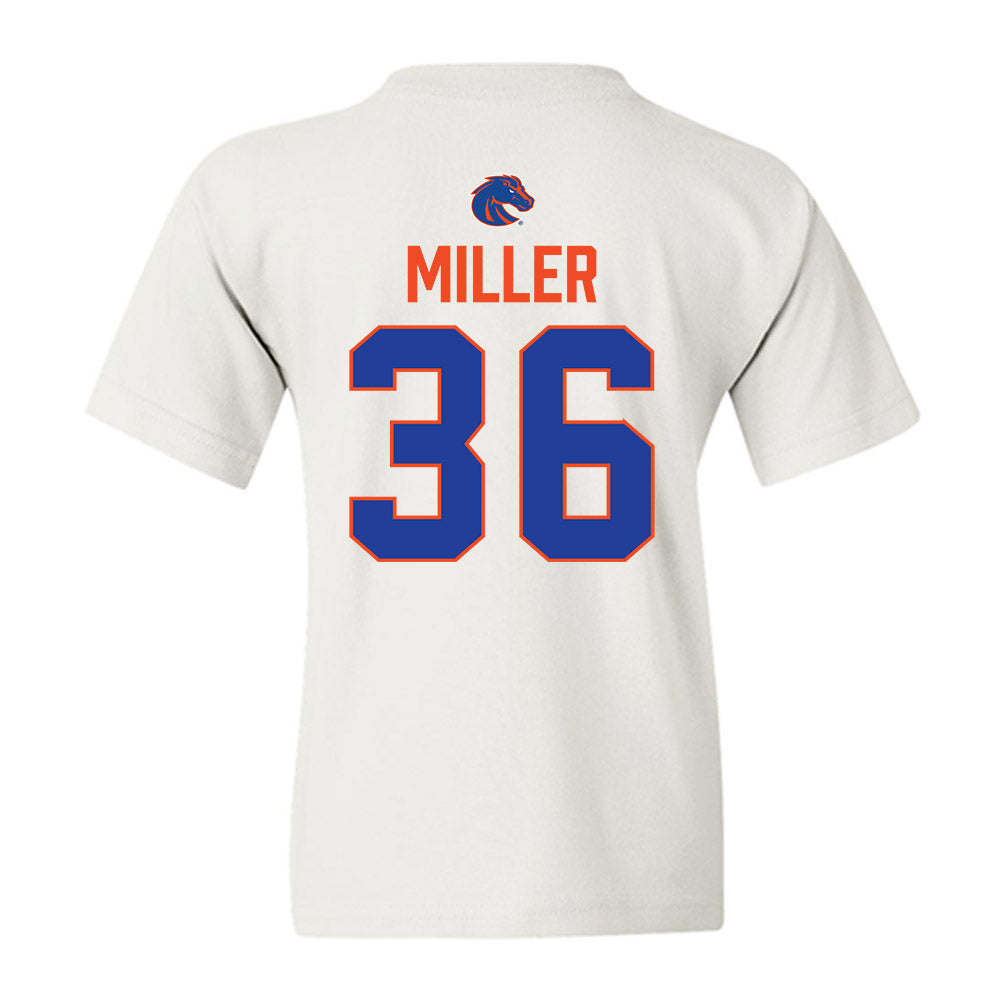 Boise State - NCAA Football : Cole Miller - 3-Peat Conference Champs Youth T-Shirt-1
