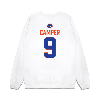 Boise State - NCAA Football : Cameron Camper - 3-Peat Conference Champs Premium Crewneck Sweatshirt-1