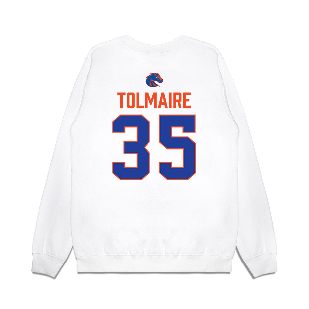 Boise State - NCAA Football : Treyvon Tolmaire - 3-Peat Conference Champs Premium Crewneck Sweatshirt-1