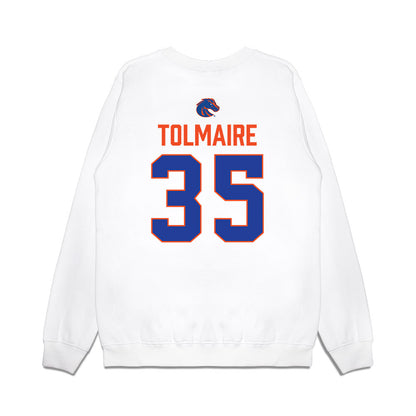 Boise State - NCAA Football : Treyvon Tolmaire - 3-Peat Conference Champs Premium Crewneck Sweatshirt-1
