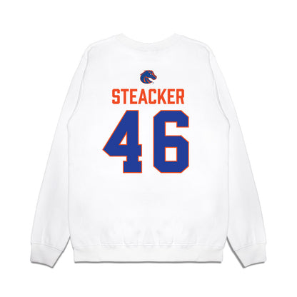Boise State - NCAA Football : Hunter Steacker - 3-Peat Conference Champs Premium Crewneck Sweatshirt-1