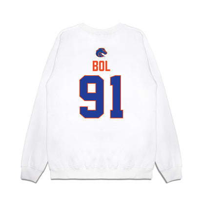 Boise State - NCAA Football : Bol Bol - 3-Peat Conference Champs Premium Crewneck Sweatshirt-1