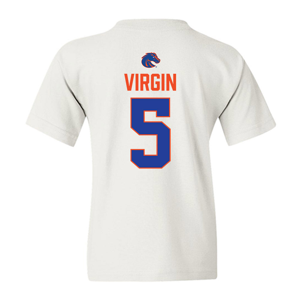 Boise State - NCAA Football : Jayden Virgin - 3-Peat Conference Champs Youth T-Shirt-1