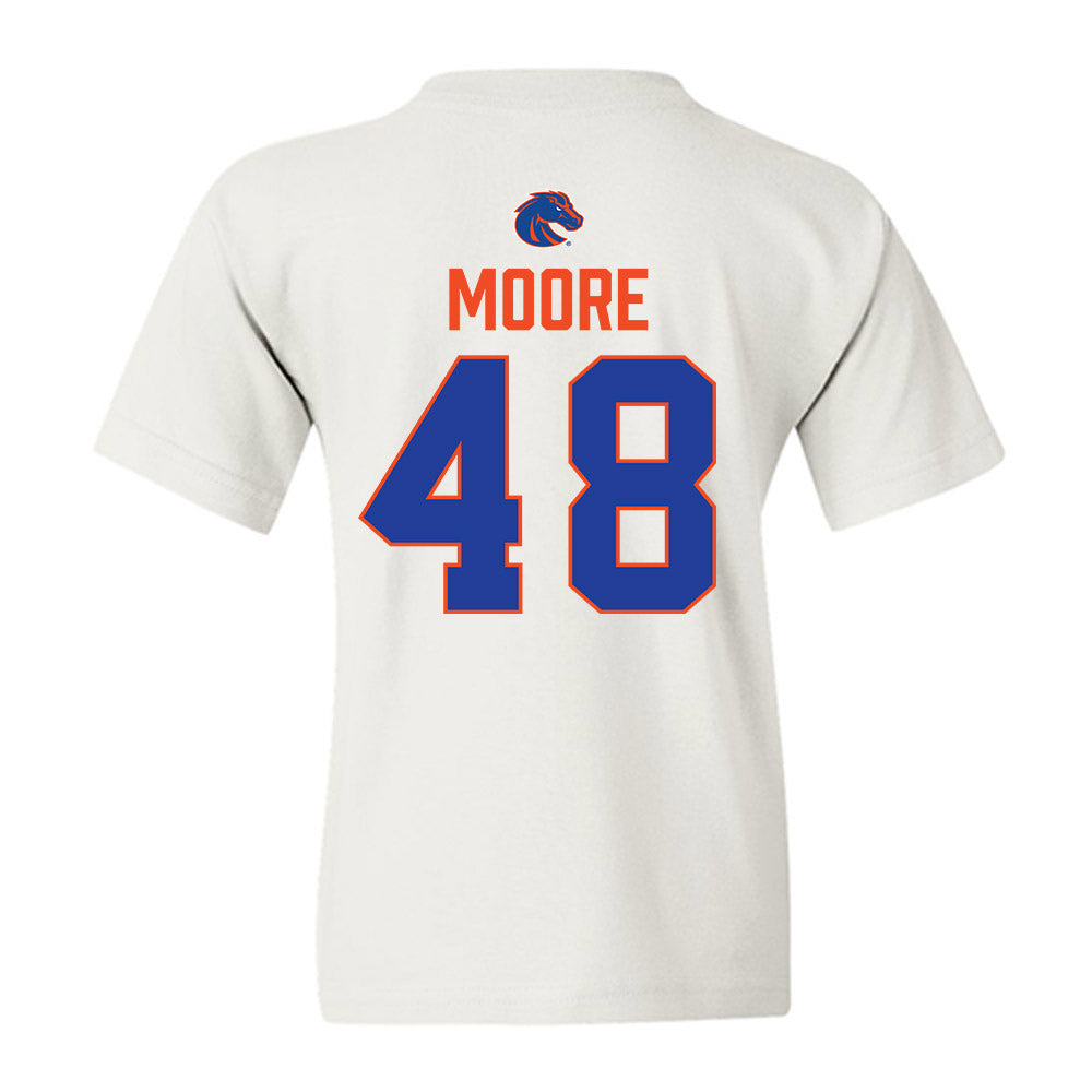 Boise State - NCAA Football : Canaan Moore - 3-Peat Conference Champs Youth T-Shirt-1
