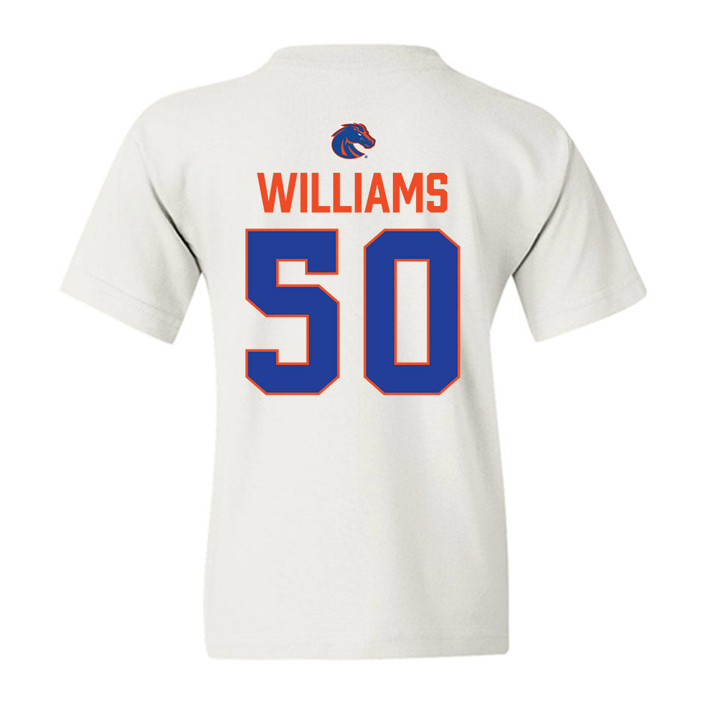 Boise State - NCAA Football : Jaden Williams - 3-Peat Conference Champs Youth T-Shirt-1