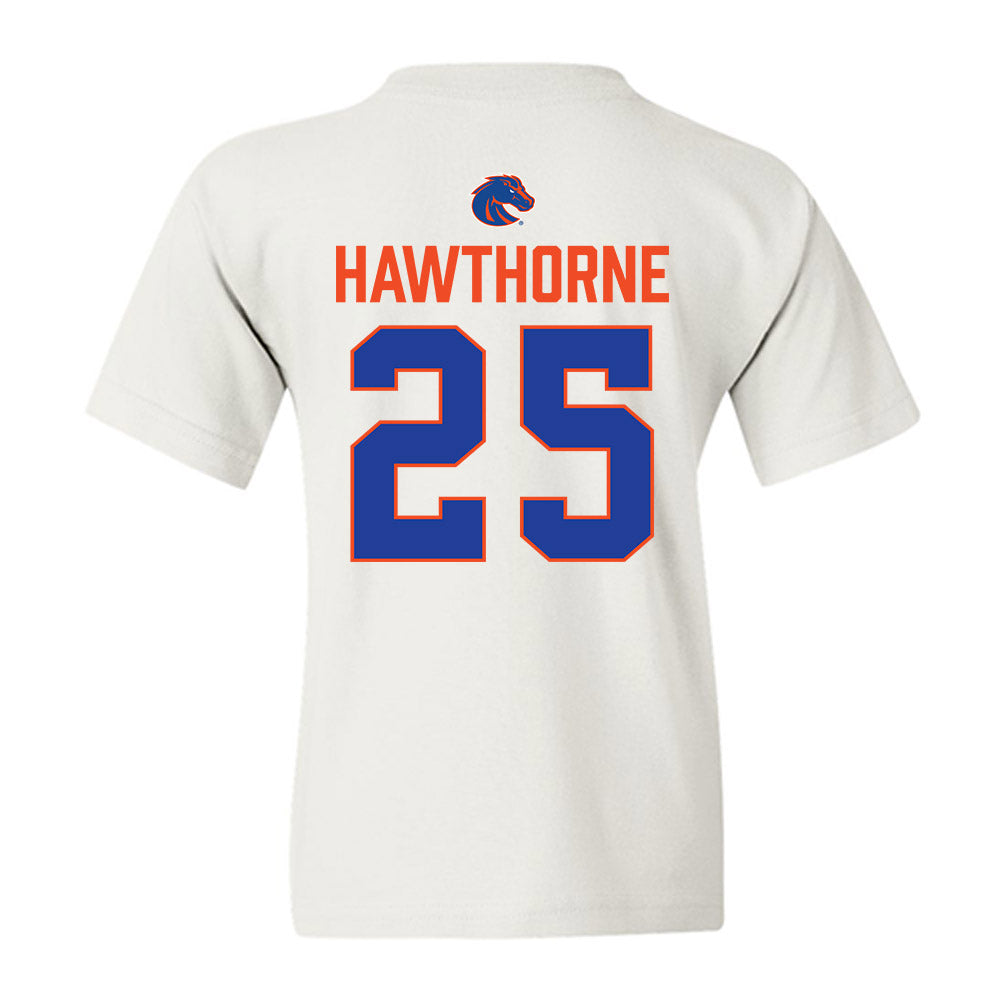 Boise State - NCAA Football : Nick Hawthorne - 3-Peat Conference Champs Youth T-Shirt-1