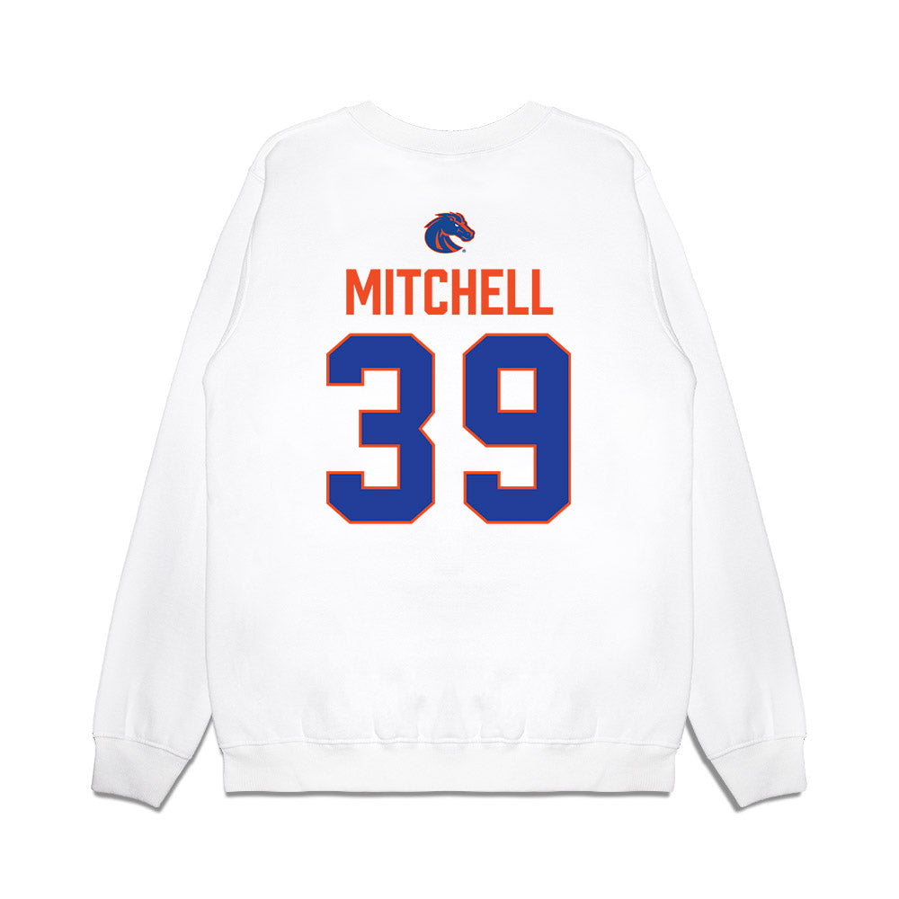 Boise State - NCAA Football : Timothy Mitchell - 3-Peat Conference Champs Premium Crewneck Sweatshirt-1