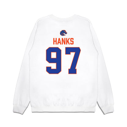 Boise State - NCAA Football : Hayden Hanks - 3-Peat Conference Champs Premium Crewneck Sweatshirt-1