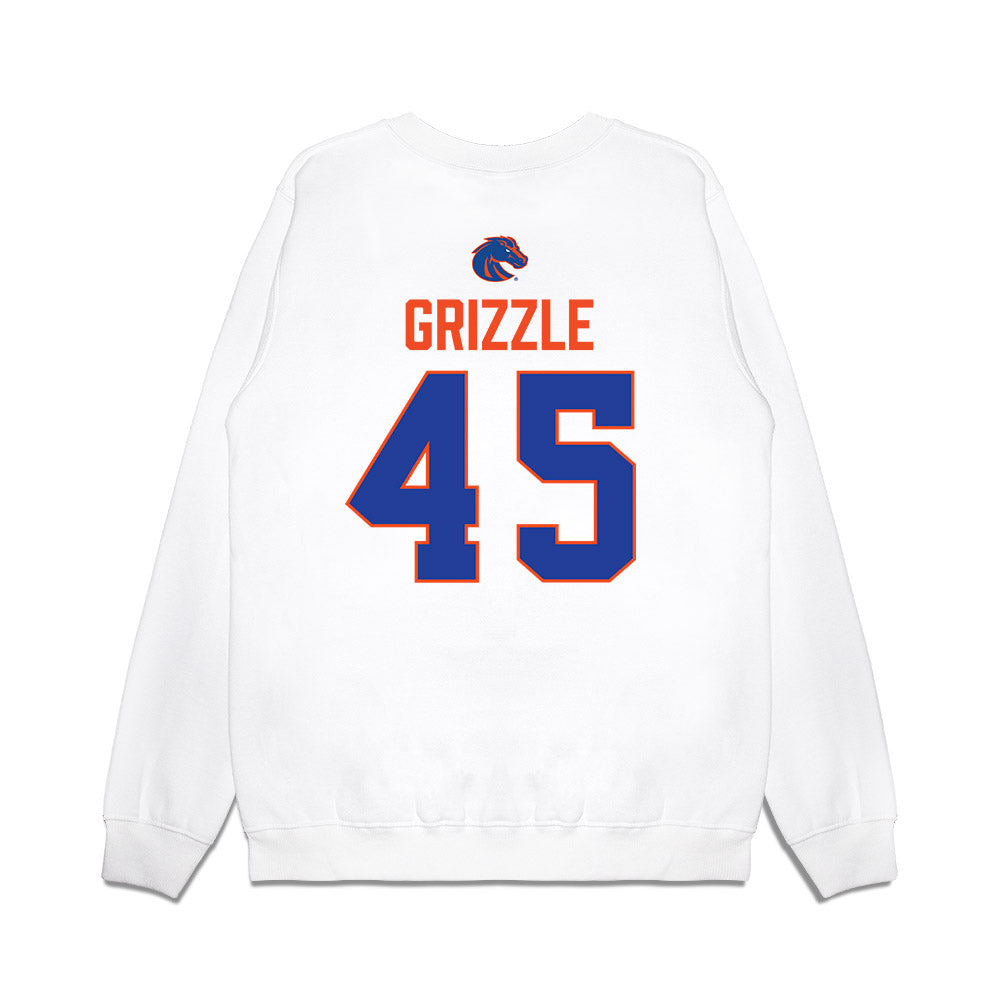 Boise State - NCAA Football : Troy Grizzle - 3-Peat Conference Champs Premium Crewneck Sweatshirt-1