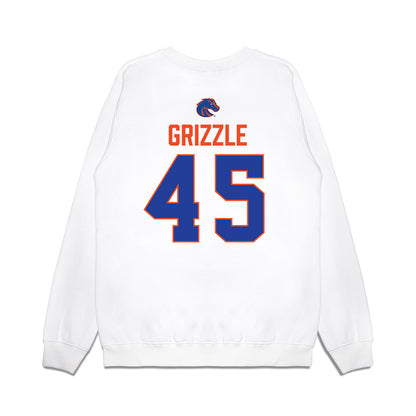 Boise State - NCAA Football : Troy Grizzle - 3-Peat Conference Champs Premium Crewneck Sweatshirt-1