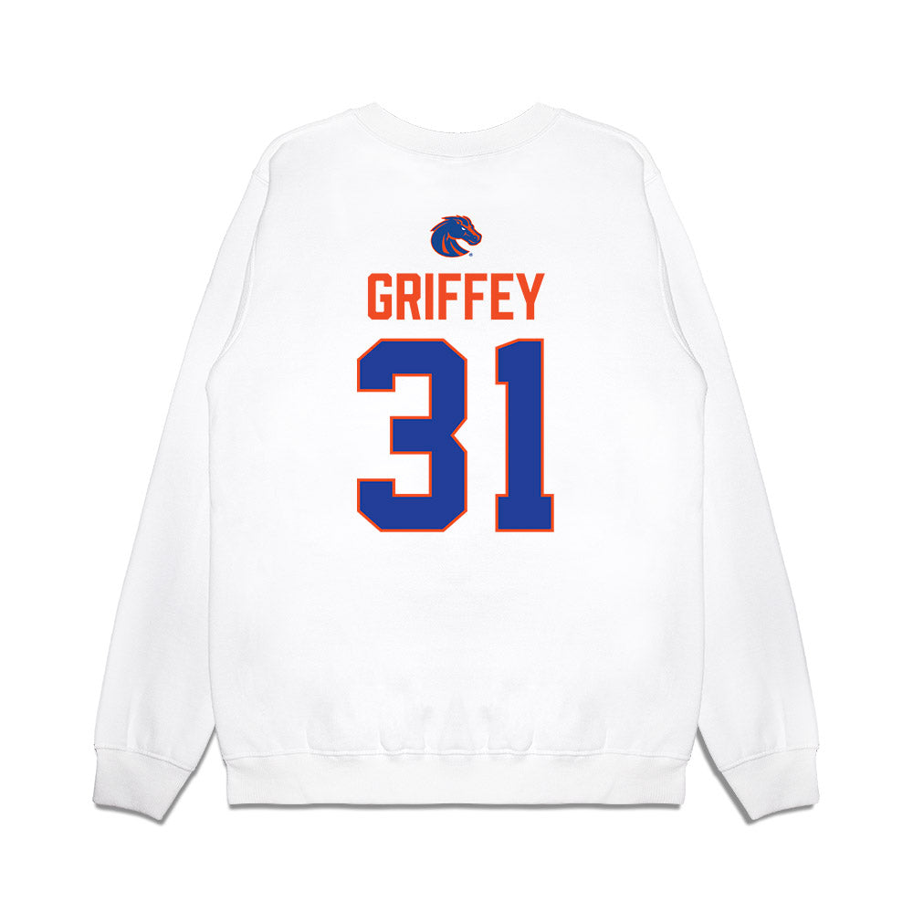 Boise State - NCAA Football : Tevin Griffey - 3-Peat Conference Champs Premium Crewneck Sweatshirt-1