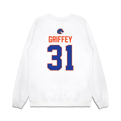 Boise State - NCAA Football : Tevin Griffey - 3-Peat Conference Champs Premium Crewneck Sweatshirt-1