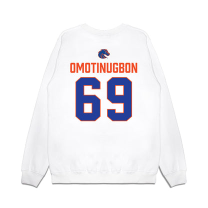 Boise State - NCAA Football : Eyitayo Omotinugbon - 3-Peat Conference Champs Premium Crewneck Sweatshirt-1