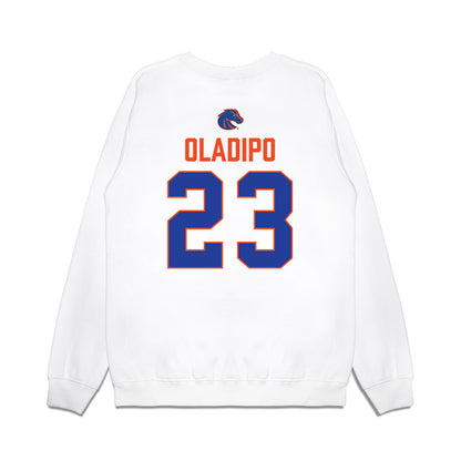 Boise State - NCAA Football : Seyi Oladipo - 3-Peat Conference Champs Premium Crewneck Sweatshirt-1