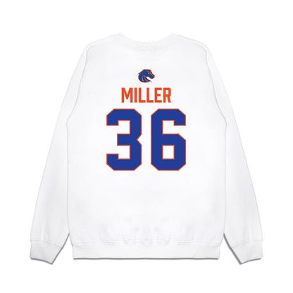 Boise State - NCAA Football : Cole Miller - 3-Peat Conference Champs Premium Crewneck Sweatshirt-1