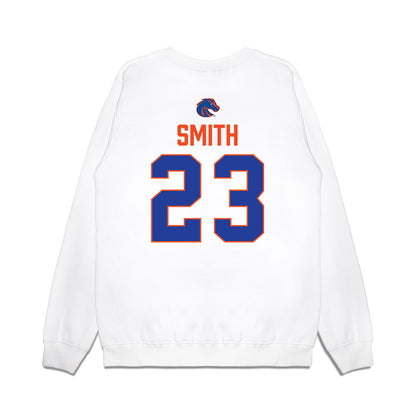 Boise State - NCAA Football : Sherrod Smith - 3-Peat Conference Champs Premium Crewneck Sweatshirt-1
