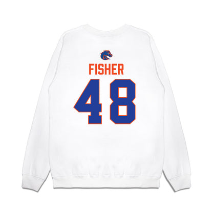 Boise State - NCAA Football : Oliver Fisher - 3-Peat Conference Champs Premium Crewneck Sweatshirt-1