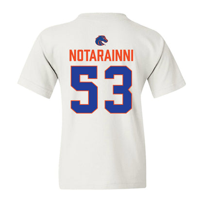 Boise State - NCAA Football : Marco Notarainni - 3-Peat Conference Champs Youth T-Shirt-1