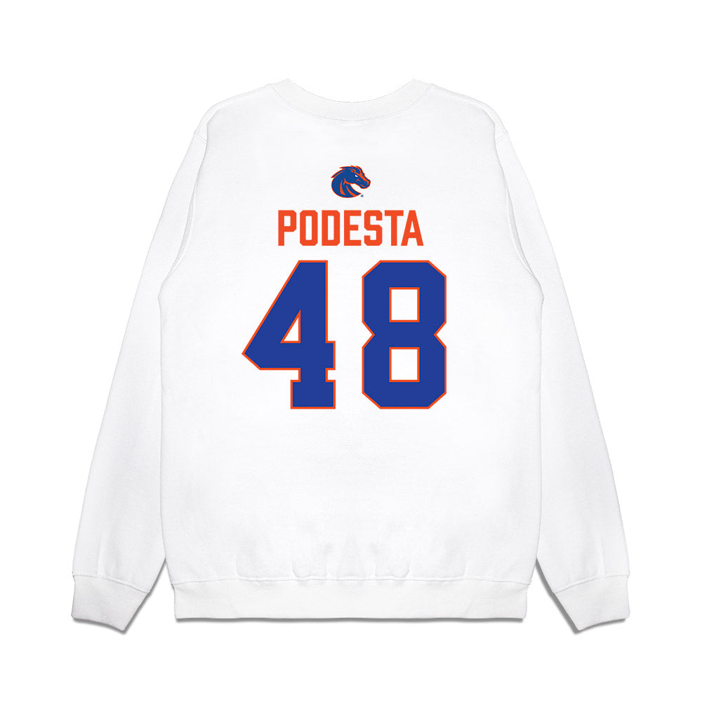 Boise State - NCAA Football : Roland Podesta - 3-Peat Conference Champs Premium Crewneck Sweatshirt-1