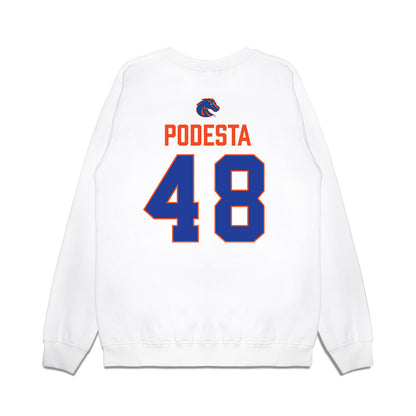 Boise State - NCAA Football : Roland Podesta - 3-Peat Conference Champs Premium Crewneck Sweatshirt-1