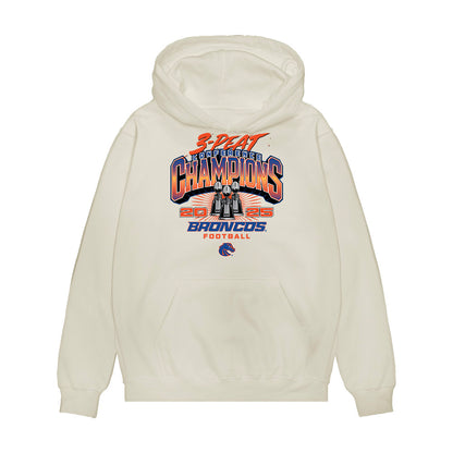 Boise State - NCAA Football : Seth Knothe - 3-Peat Conference Champs Premium Hooded Sweatshirt-0