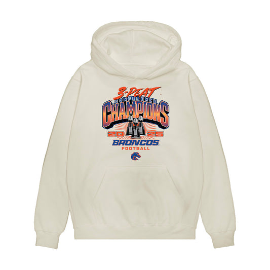 Boise State - NCAA Football : AJ Maes - 3-Peat Conference Champs Premium Hooded Sweatshirt-0