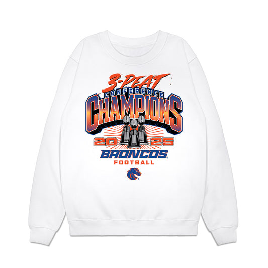 Boise State - NCAA Football : Gavin Hambrick - 3-Peat Conference Champs Premium Crewneck Sweatshirt-0