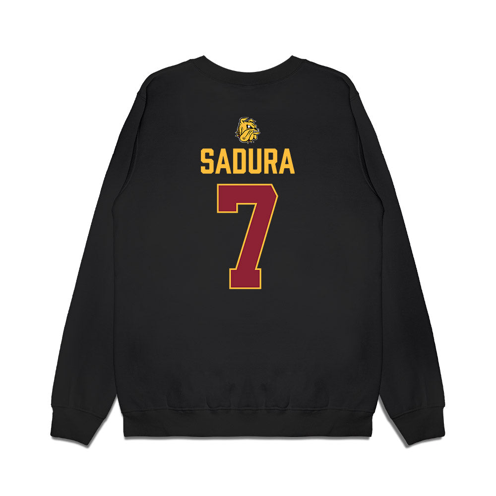 UMN Duluth - NCAA Women's Ice Hockey : Grace Sadura - Vintage Shersey Premium Crewneck Sweatshirt-1