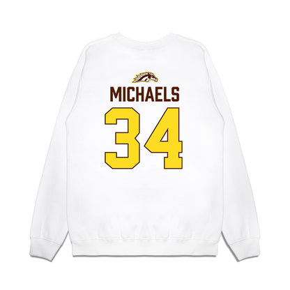 Western Michigan - NCAA Men's Ice Hockey : Owen Michaels - Vintage Shersey Premium Crewneck Sweatshirt-1