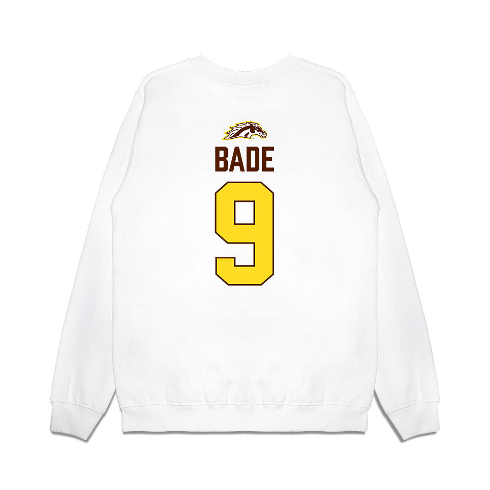 Western Michigan - NCAA Men's Ice Hockey : Zach Bade - Vintage Shersey Premium Crewneck Sweatshirt-1