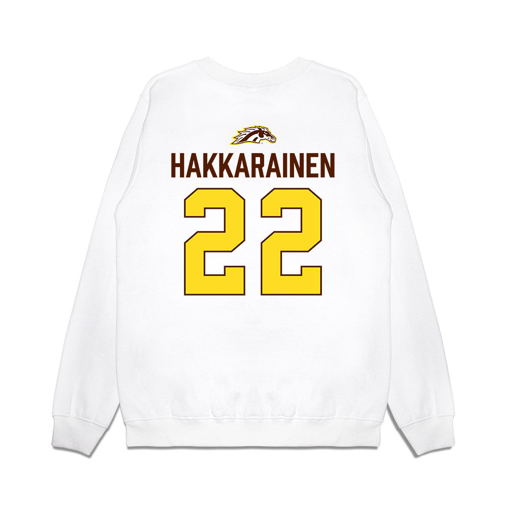 Western Michigan - NCAA Men's Ice Hockey : Iiro Hakkarainen - Vintage Shersey Premium Crewneck Sweatshirt-1