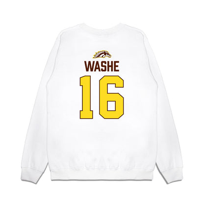 Western Michigan - NCAA Men's Ice Hockey : Tim Washe - Vintage Shersey Premium Crewneck Sweatshirt-1