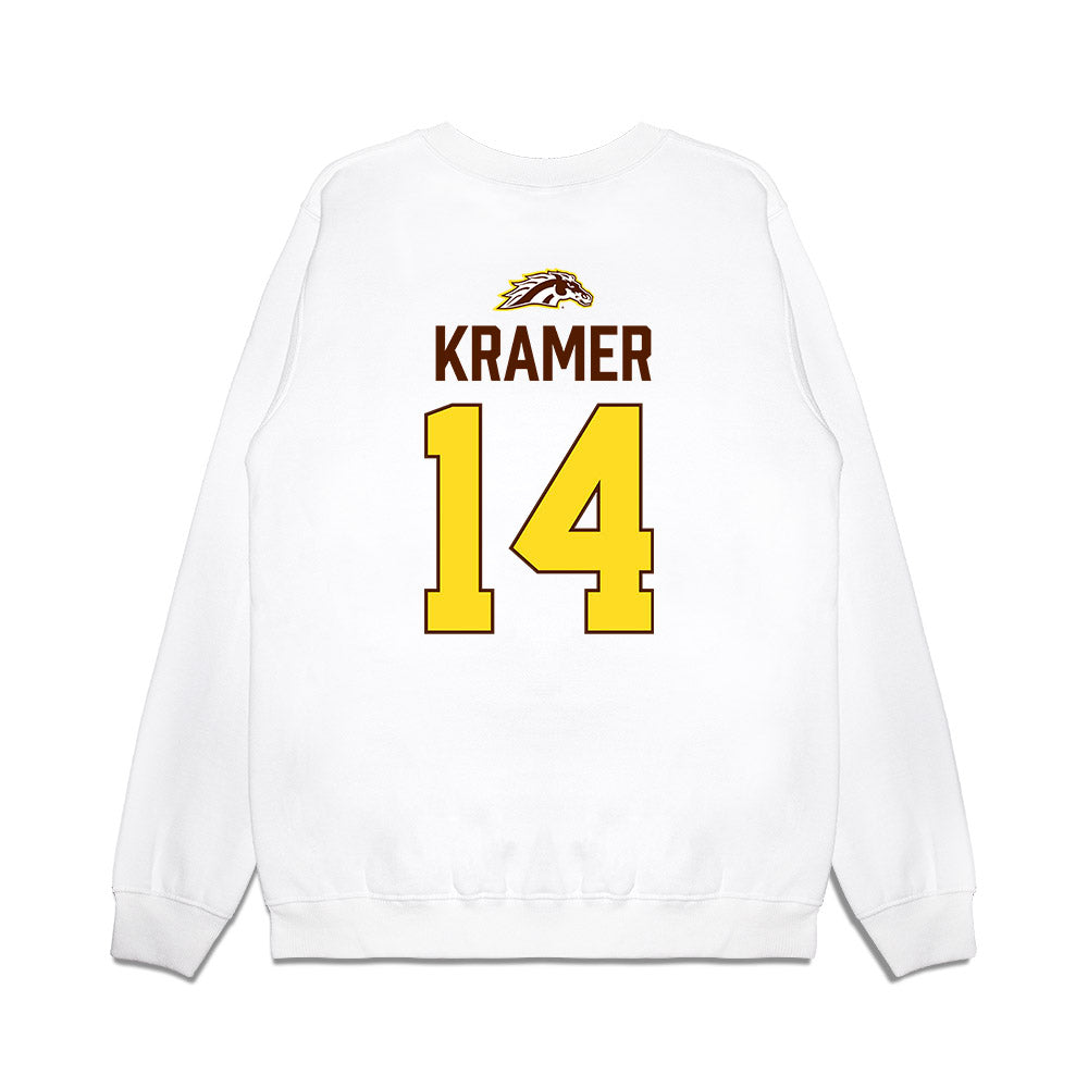 Western Michigan - NCAA Men's Ice Hockey : Brian Kramer - Vintage Shersey Premium Crewneck Sweatshirt-1