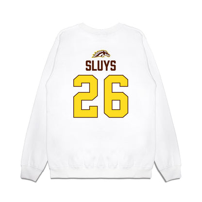 Western Michigan - NCAA Men's Ice Hockey : Jamison Sluys - Vintage Shersey Premium Crewneck Sweatshirt-1
