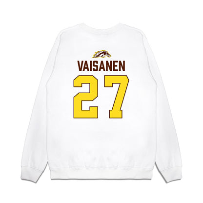 Western Michigan - NCAA Men's Ice Hockey : Joona Vaisanen - Vintage Shersey Premium Crewneck Sweatshirt-1