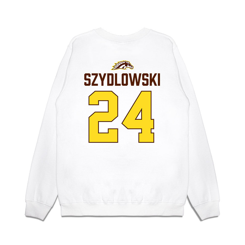 Western Michigan - NCAA Men's Ice Hockey : Garrett Szydlowski - Vintage Shersey Premium Crewneck Sweatshirt-1