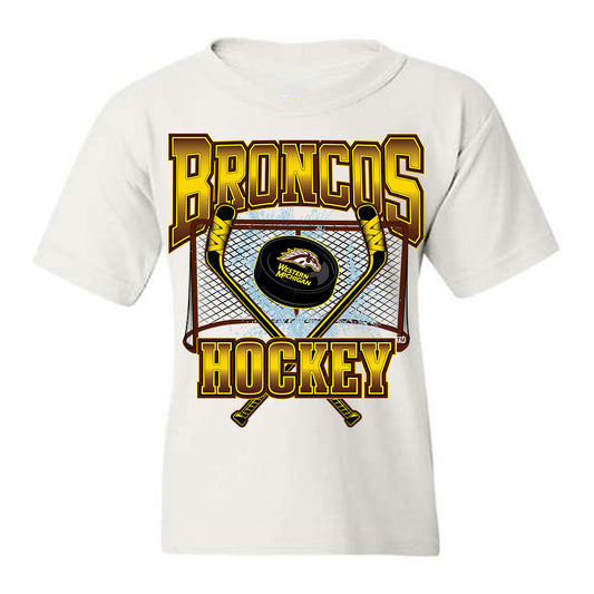 Western Michigan - NCAA Men's Ice Hockey : Hampton Slukynsky - Vintage Shersey Youth T-Shirt-0