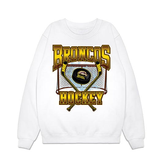 Western Michigan - NCAA Men's Ice Hockey : Tim Washe - Vintage Shersey Premium Crewneck Sweatshirt-0
