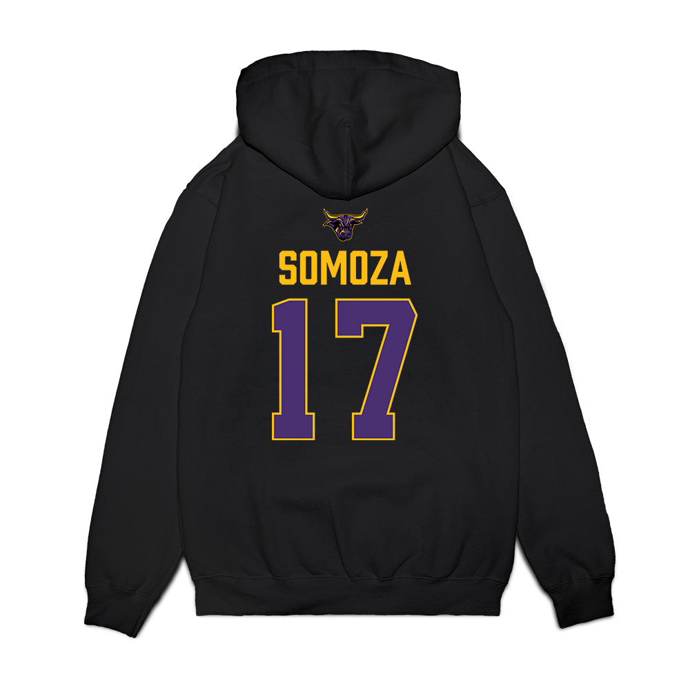 Minn. St. - NCAA Men's Ice Hockey : Ean Somoza - Vintage Shersey Premium Hooded Sweatshirt-1