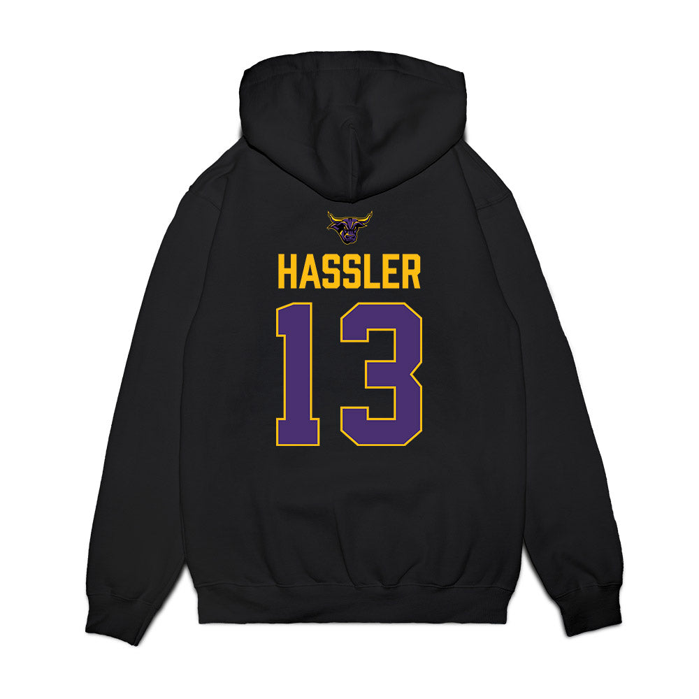 Minn. St. - NCAA Women's Ice Hockey : Kendall Hassler - Vintage Shersey Premium Hooded Sweatshirt-1