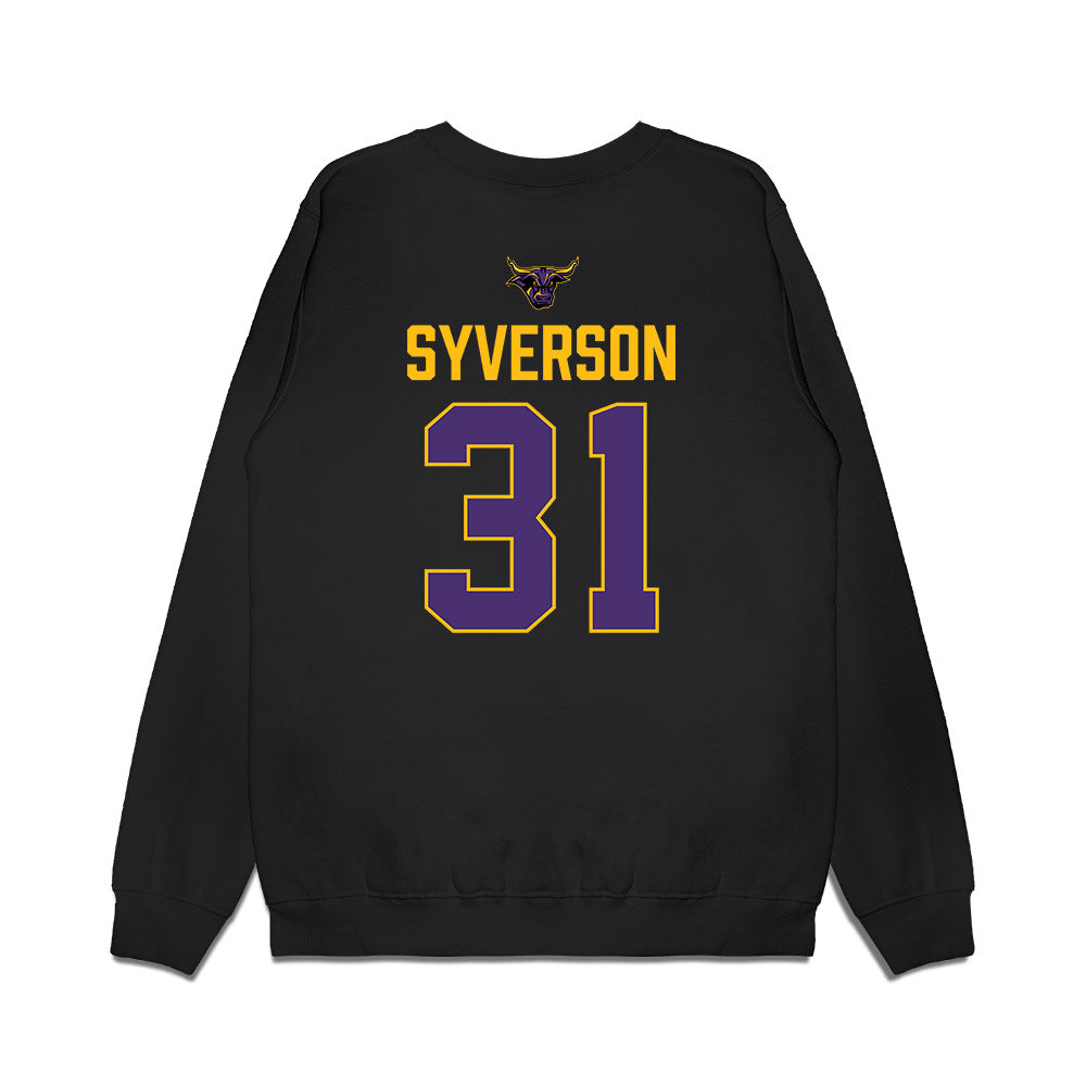 Minn. St. - NCAA Men's Ice Hockey : Matthew Syverson - Vintage Shersey Premium Crewneck Sweatshirt-1