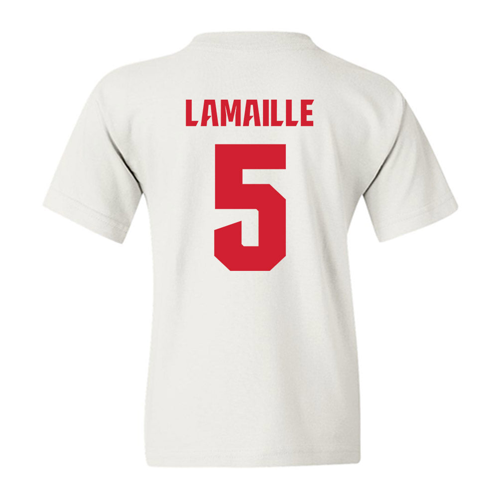 NC State - NCAA Men's Soccer : Thomas Lamaille - NCAA® National Champs Youth T-Shirt-1