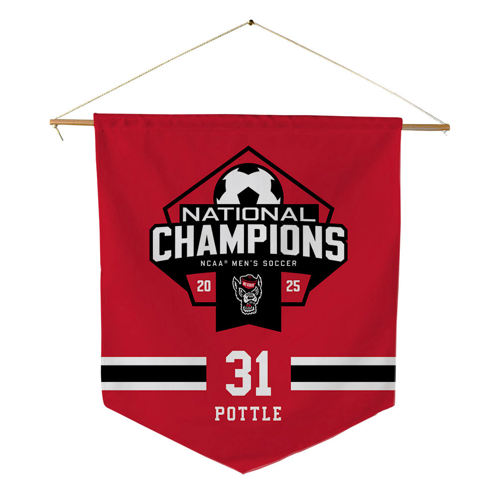 NC State - NCAA Men's Soccer : John Pottle - NCAA® National Champs Pennant - 18" x 21"-0