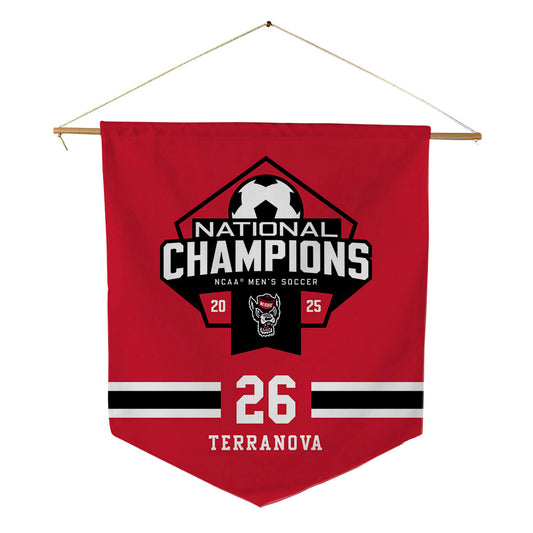 NC State - NCAA Men's Soccer : Samuel Terranova - NCAA® National Champs Pennant - 18" x 21"-0