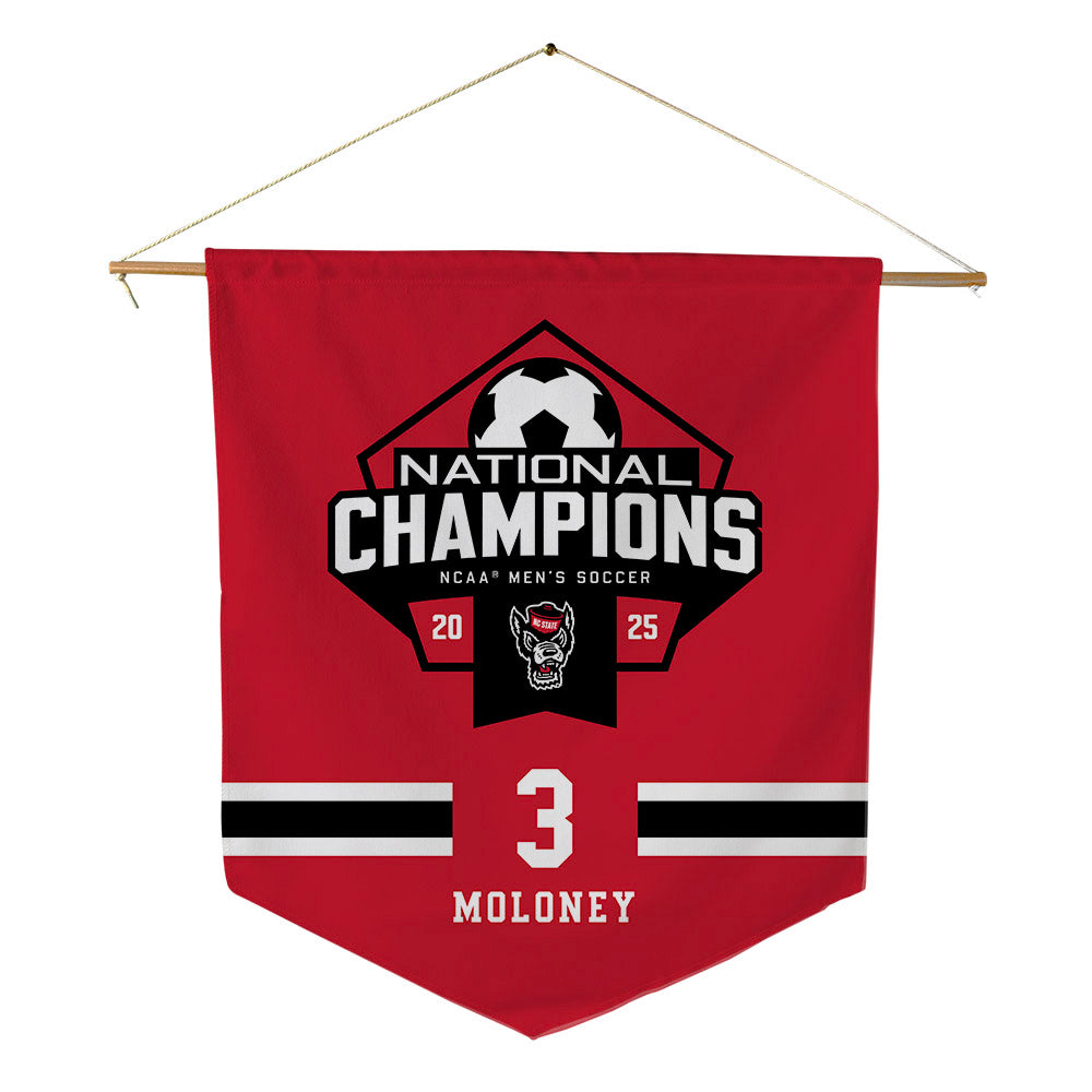 NC State - NCAA Men's Soccer : Riley Moloney - NCAA® National Champs Pennant - 18" x 21"-0