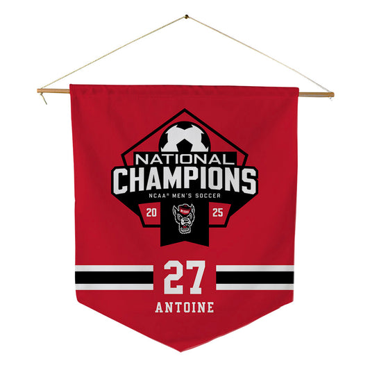 NC State - NCAA Men's Soccer : Nakai Antoine - NCAA® National Champs Pennant - 18" x 21"-0