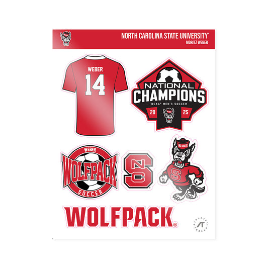 NC State - NCAA Men's Soccer : Moritz Weber - NCAA® National Champs Sticker Sheet-0